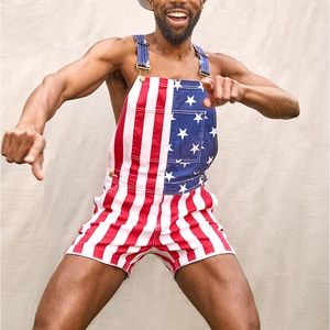 Chubbies Chubberalls, American flag edition! Size Small. Overalls.